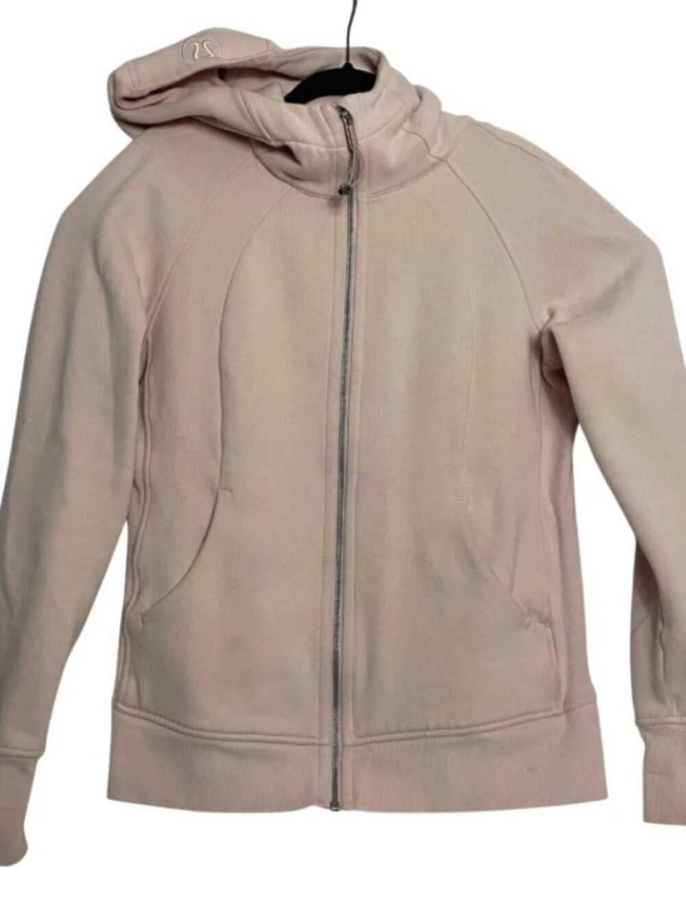 Lululemon Athletica Womens Pink Scuba Full Zip Hoodie Sweatshirt Size 12